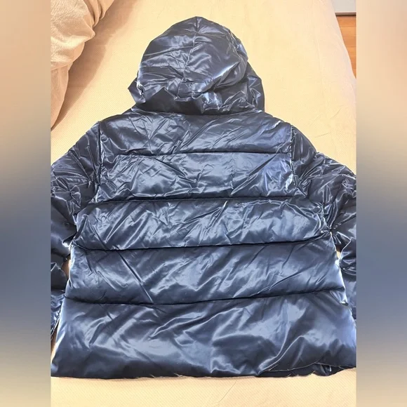 BCBG hooded fur lined water resistant puffer jacket
